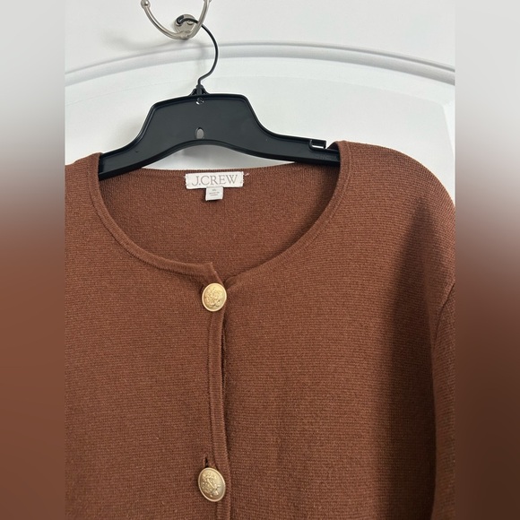 J.Crew Giselle V-Neck Sweater-Blazer Heather Walnut Size Extra Large Preppy 90s - Picture 7 of 12